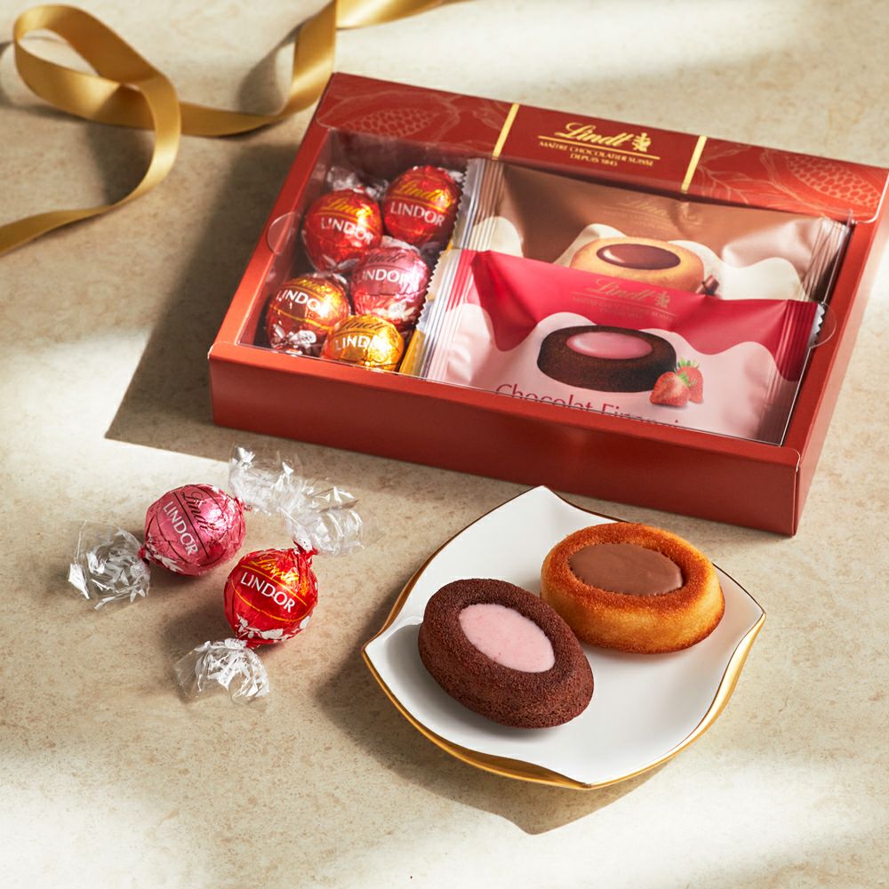 ショコラスイーツ&リンドール ギフト ミルク&ストロベリー （ショコラ