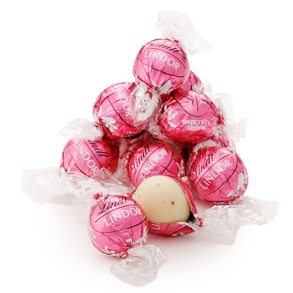 リンツ リンドール　LINDOR　ストロベリー&クリーム　　いちご　150粒 リンツテナブル商品】リンドール ストロベリー＆クリーム 3個入 ×10